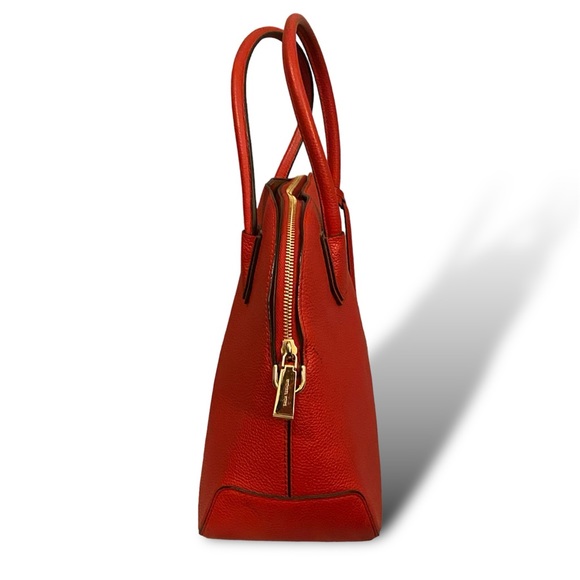 RED LEATHER MICHAEL KORS PURSE - Picture 3 of 7